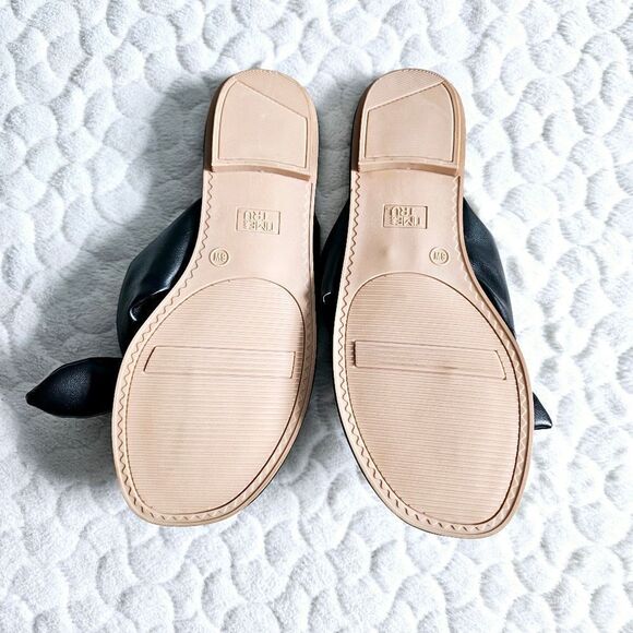 New Time and Tru bow sandals black 8W 8 wide - Picture 2 of 3